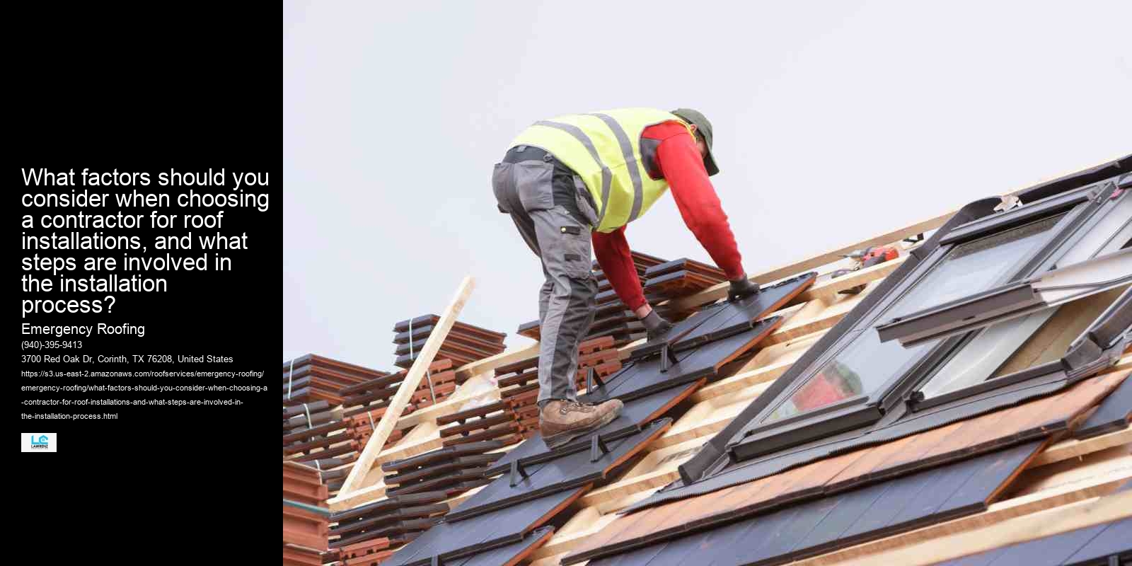 What factors should you consider when choosing a contractor for roof installations, and what steps are involved in the installation process?