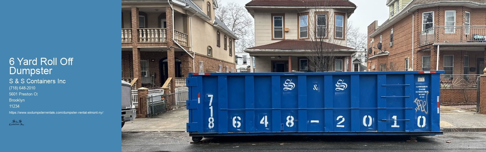 6 Yard Roll Off Dumpster