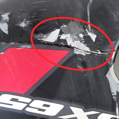 Carenagem Lateral Dta Suzuki Gsx 650F 2009 Origina AVARIA 63