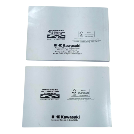 Manual Proprietário Marca Kawasaki Z800 Ano 2013 Original | 4A