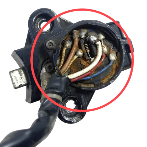 Contato Ignição Kawasaki ER6-N ABS Ano 2011 Original AVARIA