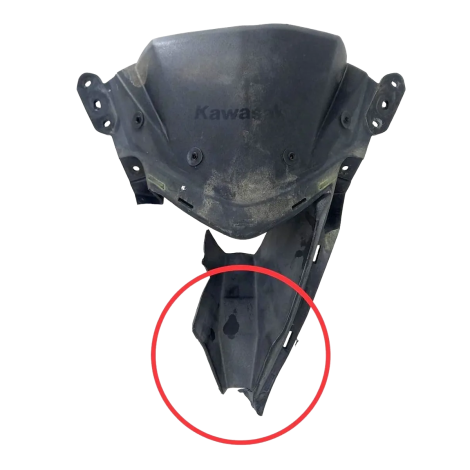 Acabamento Duto Frontal Kawasaki Zx6 2013 Original AVARIA 