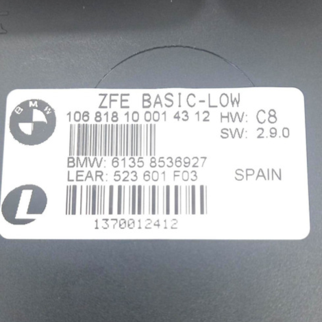 Módulo Zfe Bmw Modelo F800 R Ano 2013 Original   