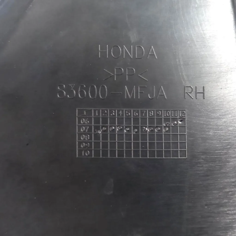 Tampa Lateral Direita Honda Cbr 600 Rr Ano 2008 Original