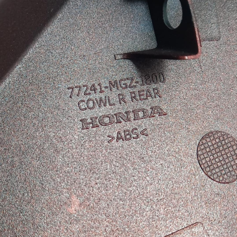 Rabeta Direita Marca Honda Modelo Cb 500 X Ano 2022 Original