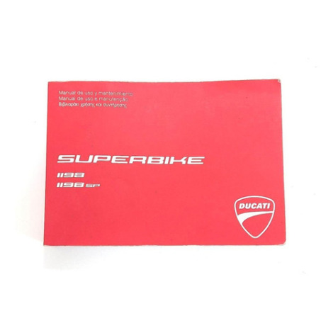 Manual Do Proprietário Ducati 1198 Original Ano 2009 Á 2011