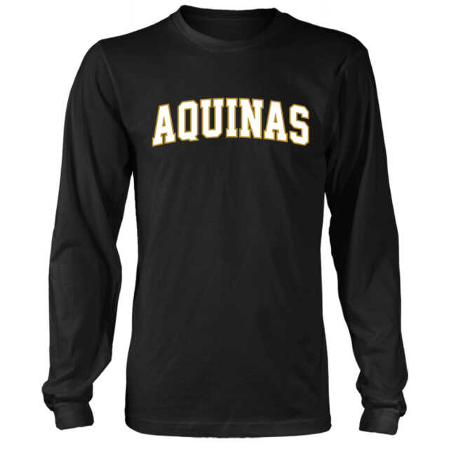 AQUINAS ARCHED LOGO LS TEE