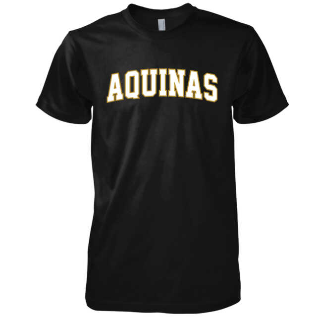 AQUINAS ARCHED LOGO SS TEE