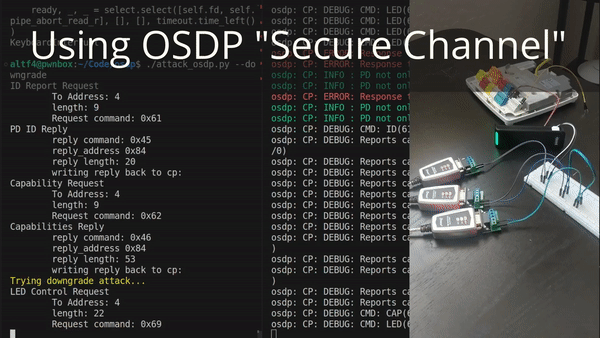 Demonstration on how to use OSDP Secure Channel.