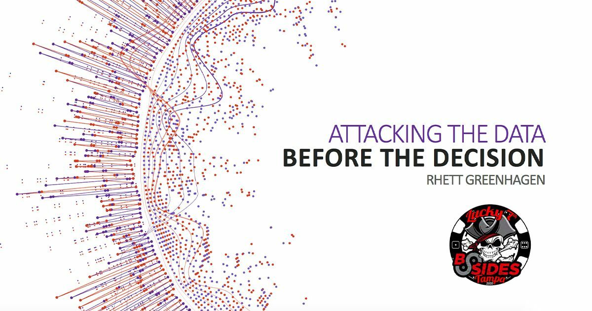 Cover slide attacking the data before the decision Rhett Greenhagen