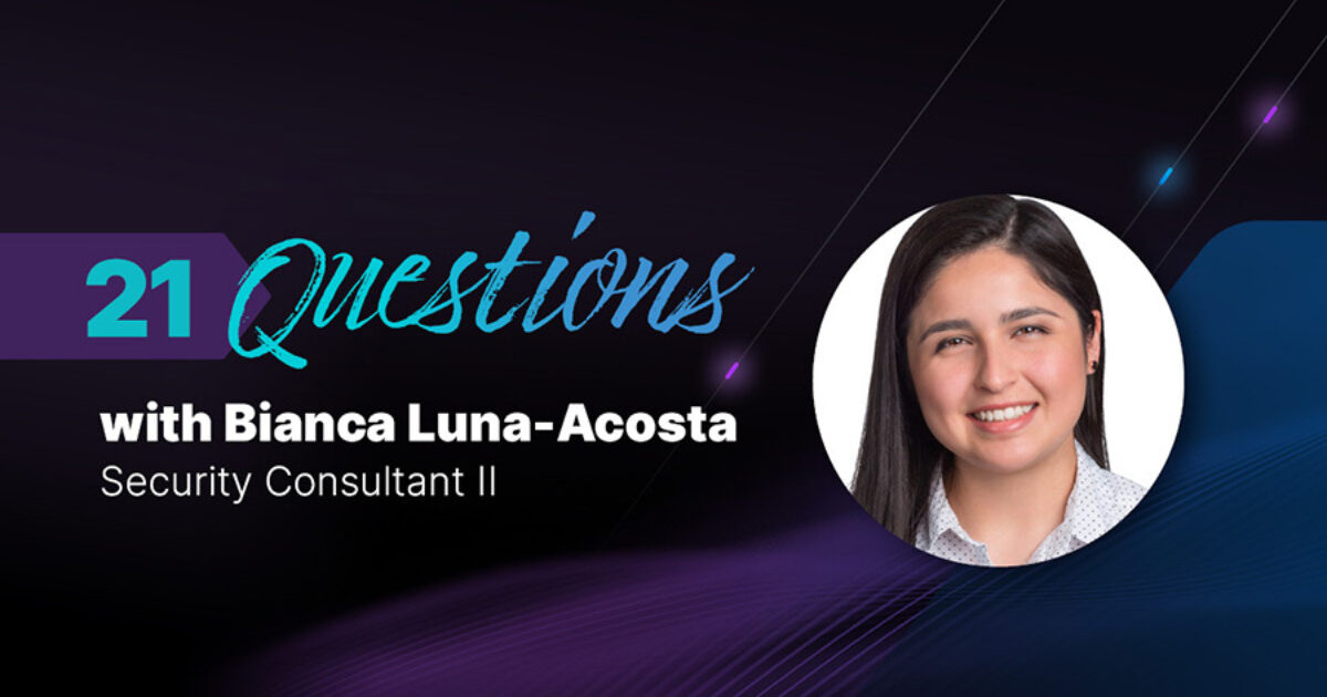 Bishop Fox 21 Questions with Bianca Luna Acosta