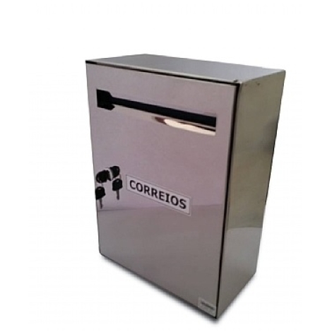 CAIXA P/CORREIO INOX RETANGULAR PARA ENTRADA PREDIO LARGA