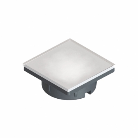 LUMINARIA QUADRADA 40X40 CRB C/ 4 LEDS 5050 SMD FRIO CR C/ ACRILICO 6000K