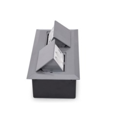 CAIXA MESA PRATIK 6 BLOCOS ML SOBRE R 10 CINZA 4EL/2USB SOB ENCOMENDA