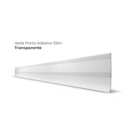 VEDA PORTA C/ FIX. ADESIVA SLIM TRANSP. 1,00 CM