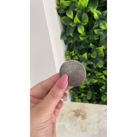 PUX CEREJA  38MM PRATA ANTIQUE OPACO