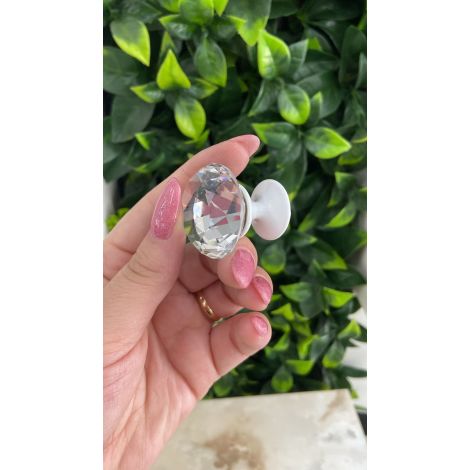 PUX DIAMANTE  30MM BRANCO