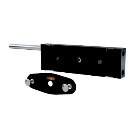 FECHADURA PORTA ENROLAR KIT SERRALHEIRO PRETO