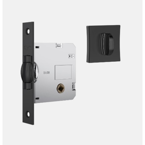 FECHADURA ROLETE ROSETA QUADRADA 1025 BLACK WC
