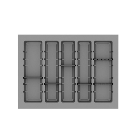 GAVETA PVC 650X485X50MM CINZA TEXTURA C/DIVISÃO