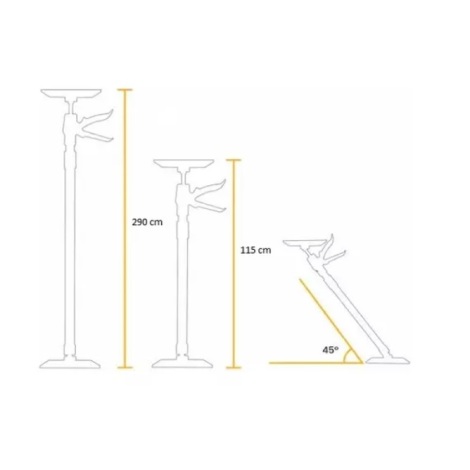 SUPORTE TELESCOPICO PARA DRYWALL 115X290CM