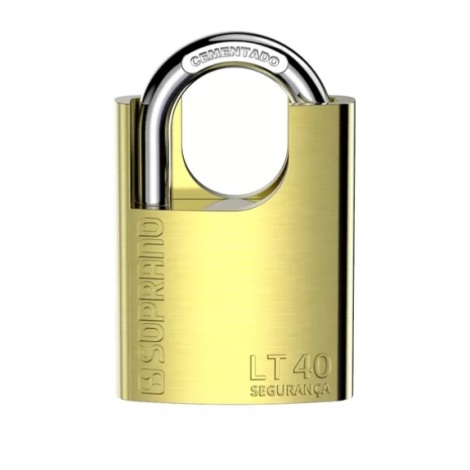 CADEADO DE LATAO MACIÇO ALTA SEGURANCA LT40