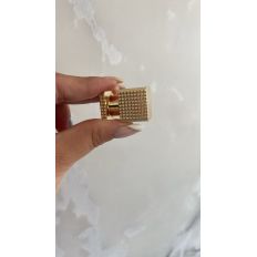 PUX UNIFURO  MYKINES 21X21MM DOURADO BRILHO