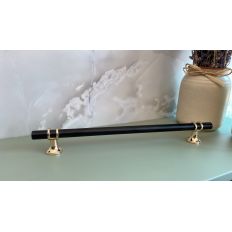 PUX ALÇA  ENLACE 224MM PRETO COM DOURADO BRILHO