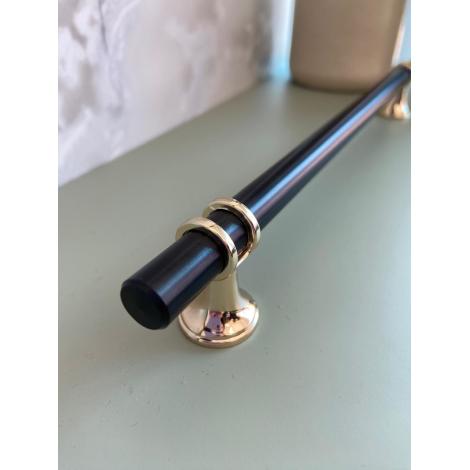 PUX ALÇA ENLACE 224MM PRETO COM DOURADO BRILHO