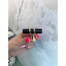 PUX UNIFURO ENLACE PRETO COM DOURADO BRILHO