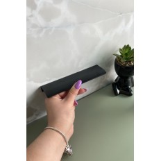 PUX ALUMINIO LUNA SOBREPOSTO RM-414 PRETO FOSCO 150MM