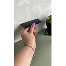 PUX ALUMINIO LUNA SOBREPOSTO RM-414 PRETO FOSCO 100MM