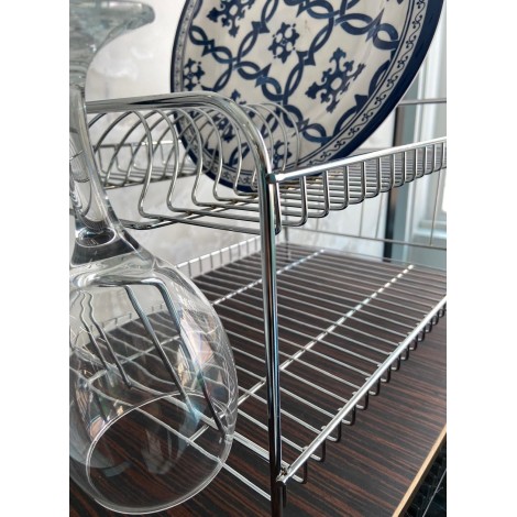 ESCORREDOR DE PRATOS DUPLO C/ ESCORREDOR DE COPOS