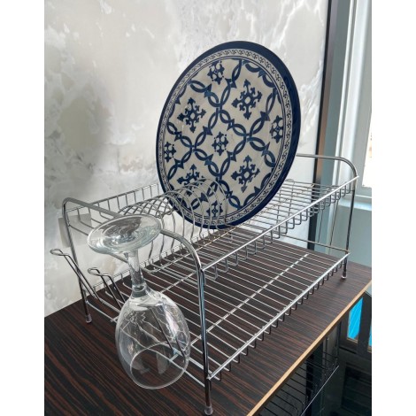 ESCORREDOR DE PRATOS DUPLO C/ ESCORREDOR DE COPOS