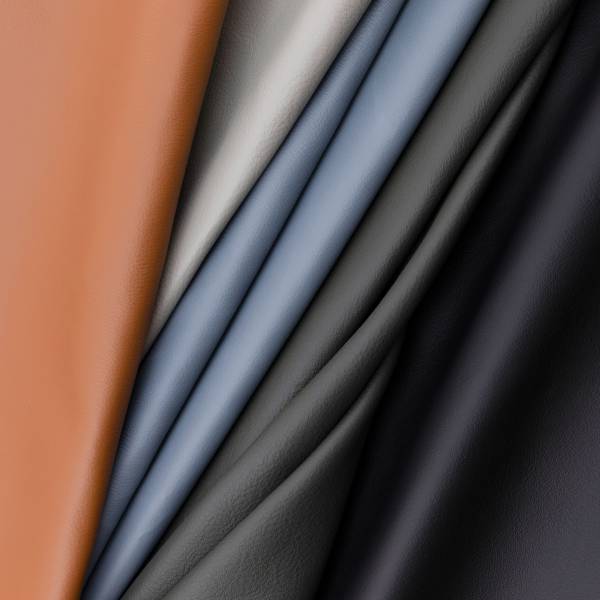 Cortina Caprone leathers in brown, gray, blue, charcoal and black