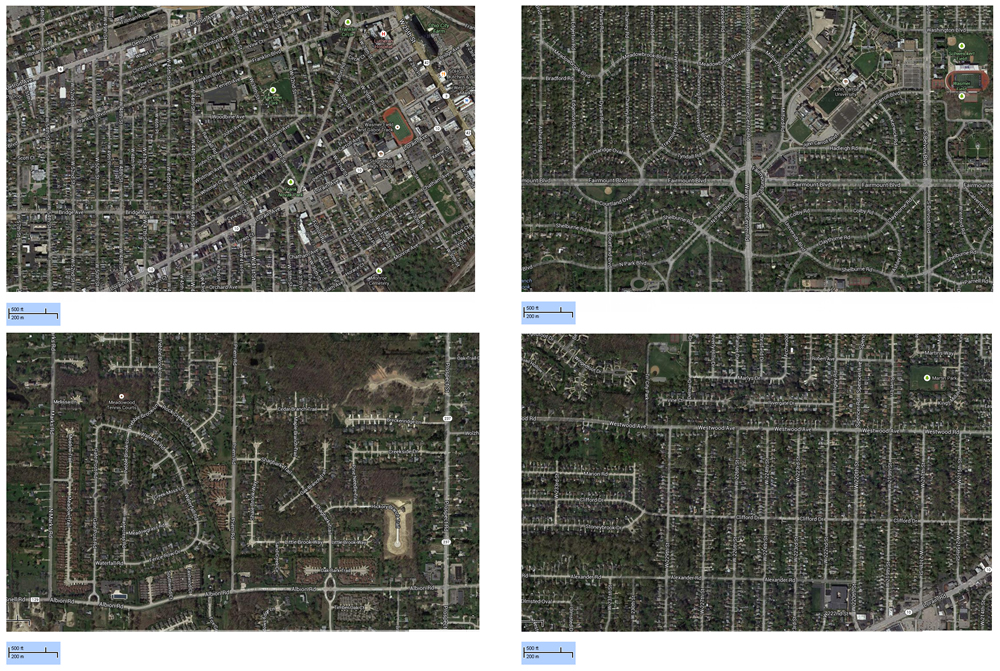 Examples of area street patterns