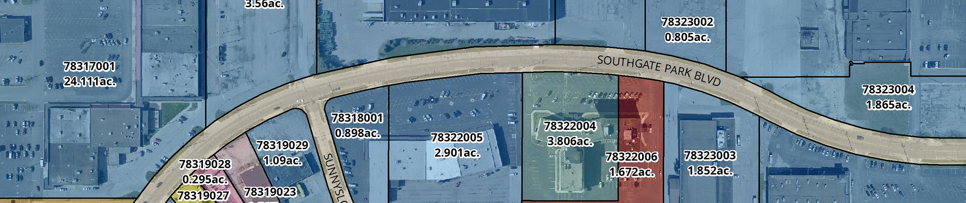 Southgate parcel map