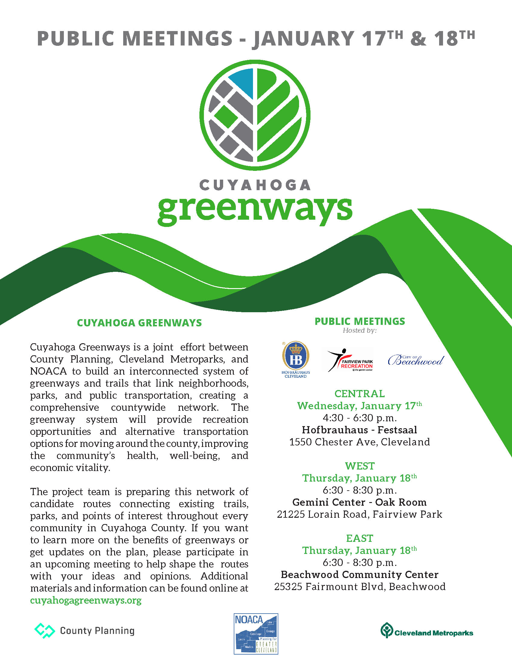 Greenways Public Meeting Flyer