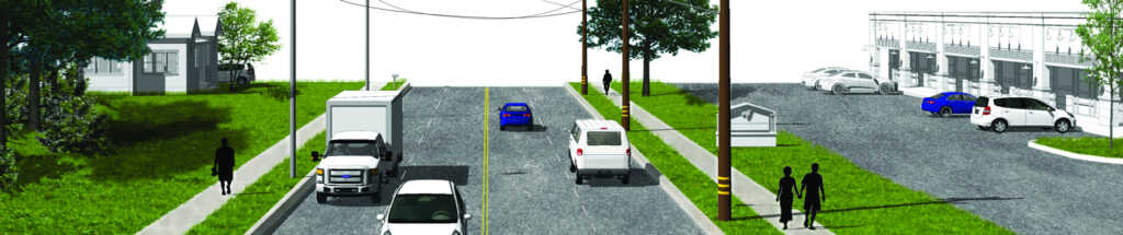 Center Ridge streetscape rendering