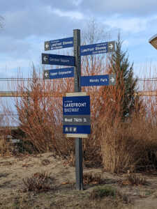 Lakefront West trail signage