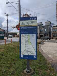 Lakefront West trail signage