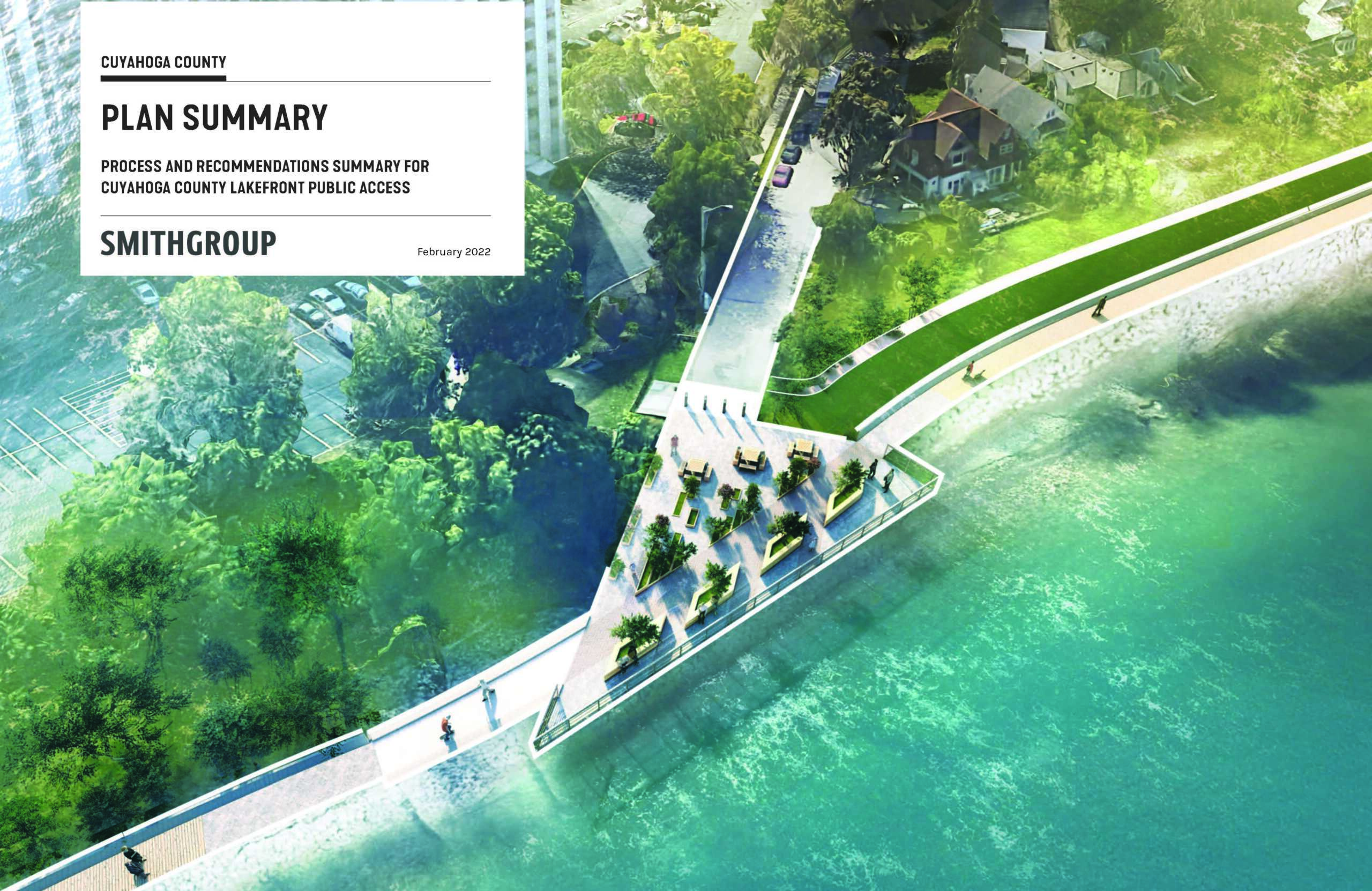 Cover of the Cuyahoga County Lakefront Access Plan document