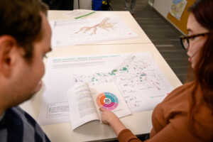 County Planning staff reviewing a planning report