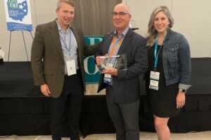 Cuyahoga County staff receiving an award