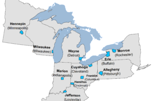 map of the peer counties in the Data Book
