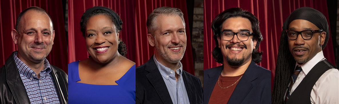 From left: Aaron Benson, Sheffia Randall Dooley, Les Hunter, Andrew Aaron Valdez, Jimmie Woody. Photos by Steve Wagner.