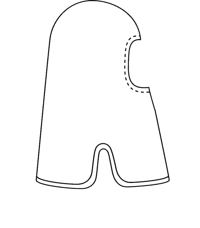 H81-Hood-Line-Drawing H81 Hood Pattern