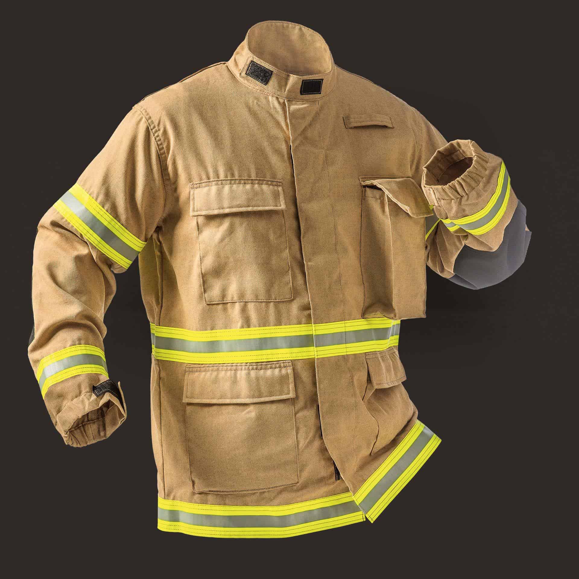 7 TECGEN Level 3 Jacket Tan Front | Fire-Dex