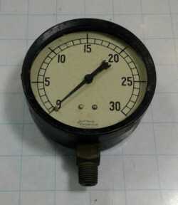 VTG Antique Steampunk Jas P. Marsh Corporation Chicago Pressure Gauge 30 PSIG