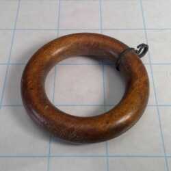 Original Antique VICTORIAN Dark Wooden 2.5" Curtain Rod Hanger Ring Hoop Loop
